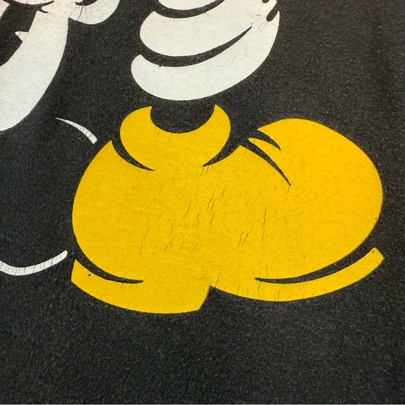 Vtg Mickey Mouse Black T Shirt Adult OSFA Disney Mickey & Co Bent Over Pose SS - Picture 12 of 13